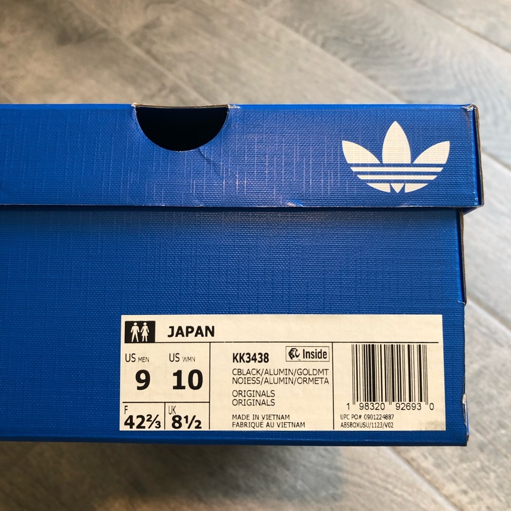 Adidas Originals Country Japan Leather Sneakers Black White Mens Shoes - New! - Picture 8 of 9